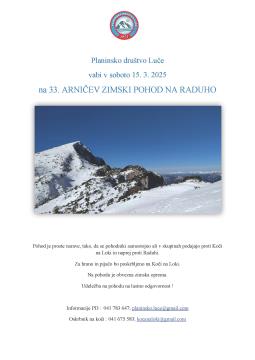 33. Arničev pohod na Raduho